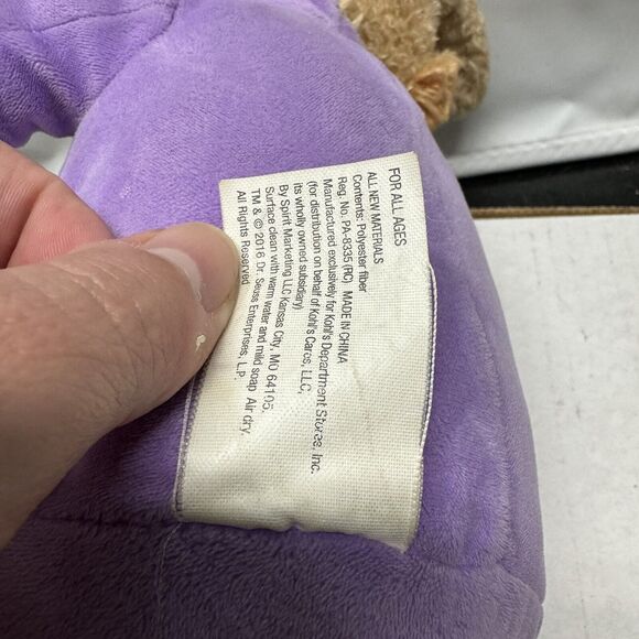 Dr Seuss Marvin K Mooney Plush Stuffed Animal Kohls Cares Purple Dog Will Go Now - Picture 8 of 8